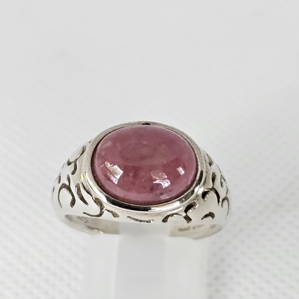 Vintage Natural Rhodochrosite Ring Sterling Silver Size 8! - Picture 4 of 11